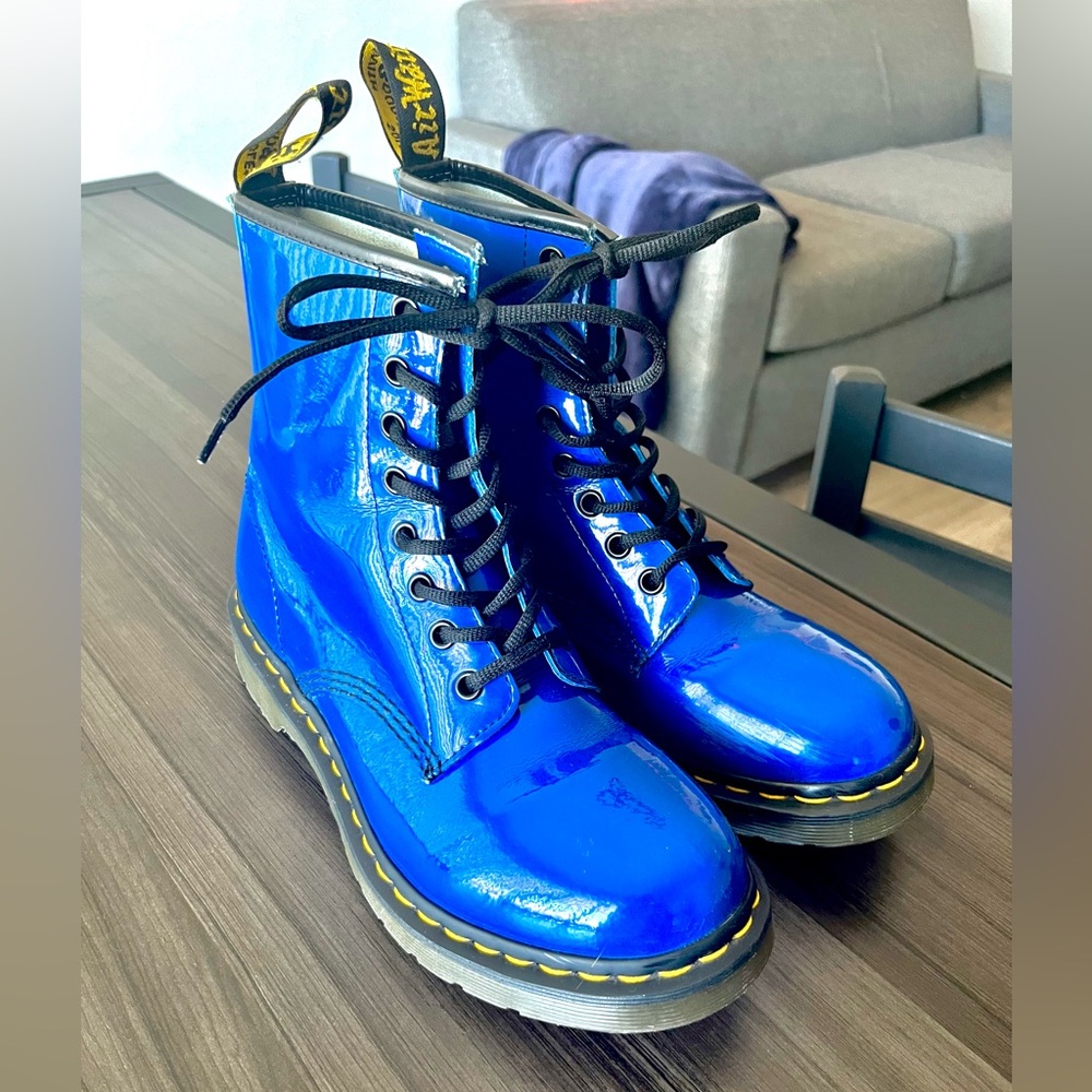 EUC Doc Martens Royal Blue Air Wair OG Bouncing Soles